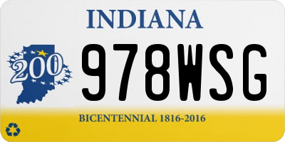 IN license plate 978WSG
