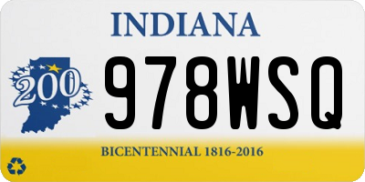 IN license plate 978WSQ
