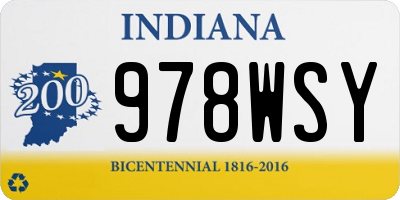 IN license plate 978WSY