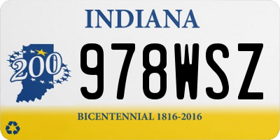IN license plate 978WSZ