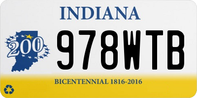 IN license plate 978WTB