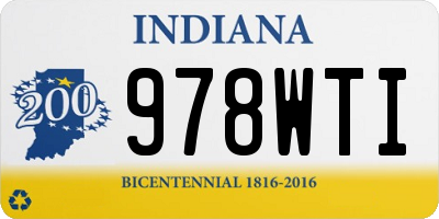 IN license plate 978WTI