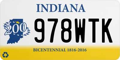 IN license plate 978WTK
