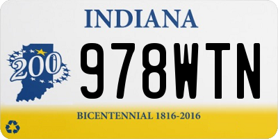 IN license plate 978WTN