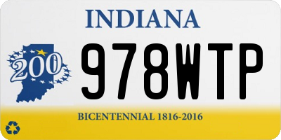 IN license plate 978WTP