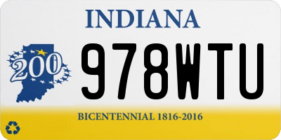 IN license plate 978WTU