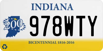 IN license plate 978WTY