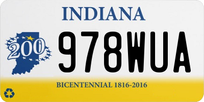 IN license plate 978WUA
