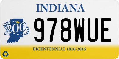IN license plate 978WUE