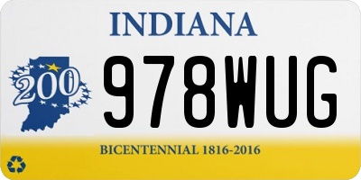 IN license plate 978WUG