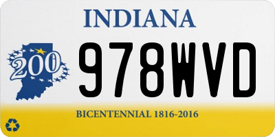 IN license plate 978WVD