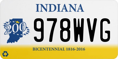 IN license plate 978WVG