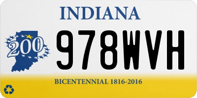 IN license plate 978WVH