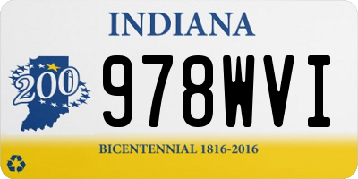 IN license plate 978WVI