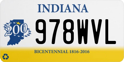 IN license plate 978WVL