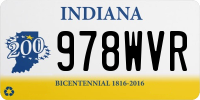 IN license plate 978WVR