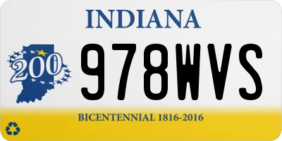 IN license plate 978WVS