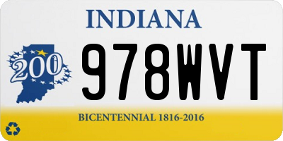 IN license plate 978WVT