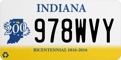 IN license plate 978WVY