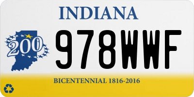 IN license plate 978WWF