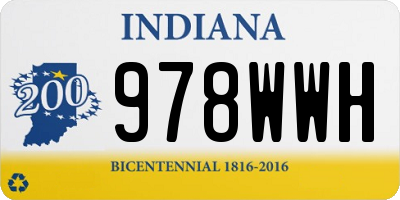 IN license plate 978WWH