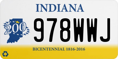 IN license plate 978WWJ