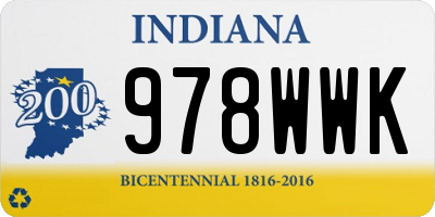IN license plate 978WWK