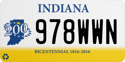 IN license plate 978WWN