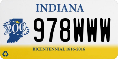 IN license plate 978WWW