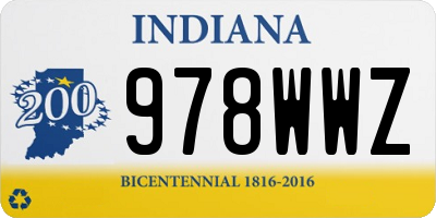 IN license plate 978WWZ