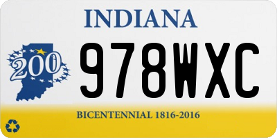 IN license plate 978WXC