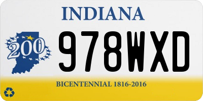IN license plate 978WXD