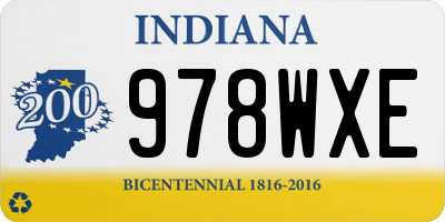 IN license plate 978WXE