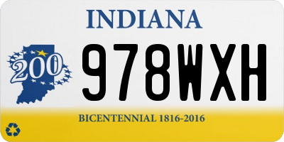IN license plate 978WXH