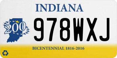 IN license plate 978WXJ