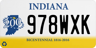 IN license plate 978WXK