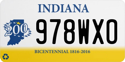 IN license plate 978WXO