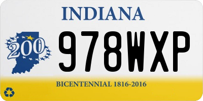 IN license plate 978WXP