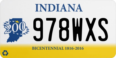 IN license plate 978WXS