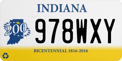 IN license plate 978WXY