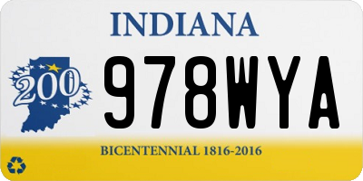 IN license plate 978WYA
