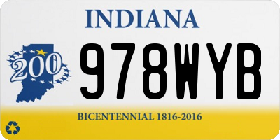 IN license plate 978WYB