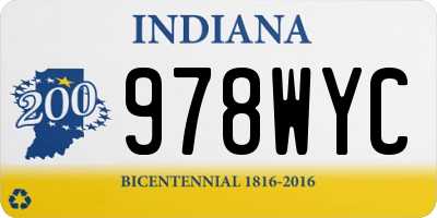 IN license plate 978WYC