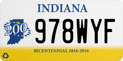 IN license plate 978WYF