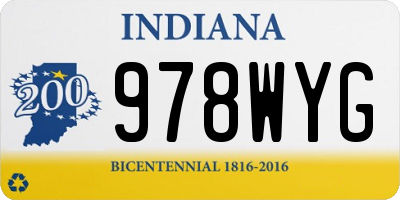 IN license plate 978WYG