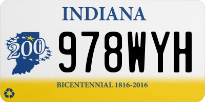 IN license plate 978WYH
