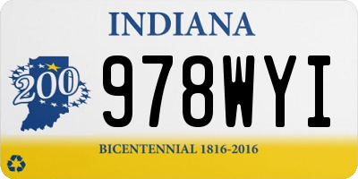 IN license plate 978WYI
