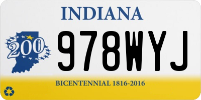 IN license plate 978WYJ