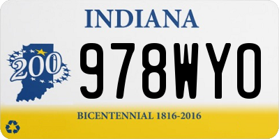 IN license plate 978WYO