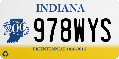 IN license plate 978WYS